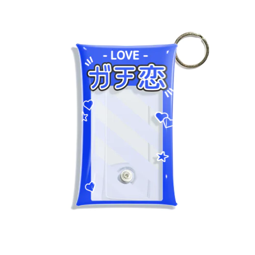 『LOVE - ガチ恋』推しチェキケース【青】 Mini Clear Multipurpose Case