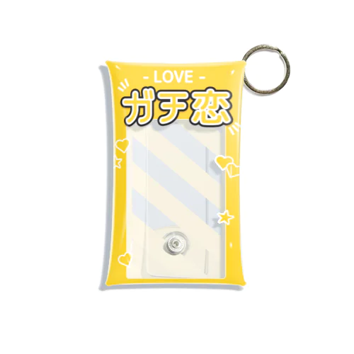 『LOVE - ガチ恋』推しチェキケース【黄】 Mini Clear Multipurpose Case