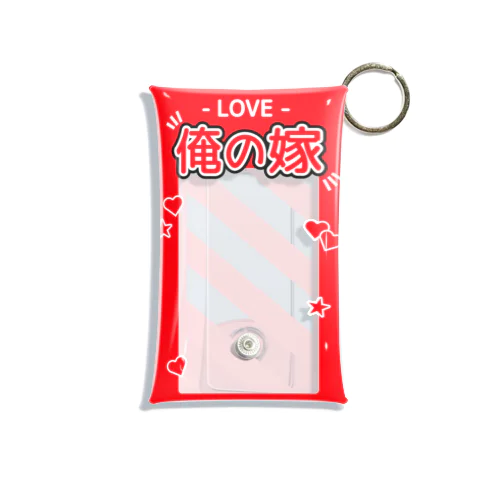 『LOVE - 俺の嫁』推しチェキケース【赤】 Mini Clear Multipurpose Case