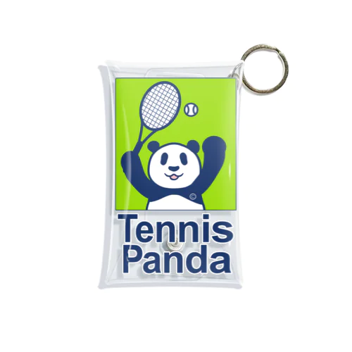 パンダ・テニス・TENNIS・アイテム・デザイン・ラケット・ガット・イラスト・スポーツ・Tシャツ・サーブ・かっこいい・かわいい・選手・画像・ボール・王子・絵・オリジナル（C） ミニクリアマルチケース