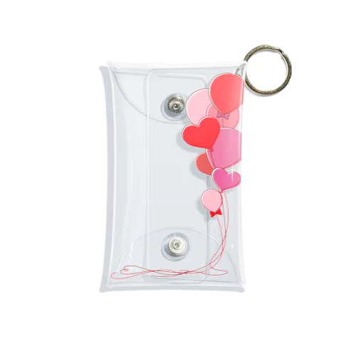 red ＆ pink balloons Mini Clear Multipurpose Case