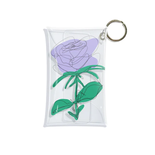 my ROSE パープル Mini Clear Multipurpose Case