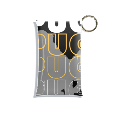 Pug silhouette Mini Clear Multipurpose Case