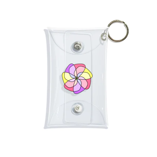 ステンドグラス -Vivid Flower - Mini Clear Multipurpose Case