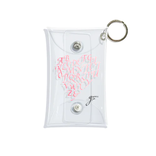 Heart Of Alphabet Mini Clear Multipurpose Case