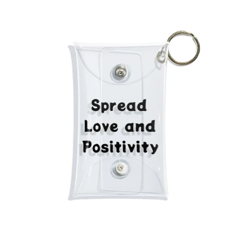 Spread Love and Positivity　愛とポジティブさを広めよう ミニクリアマルチケース