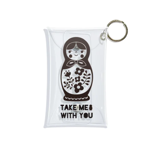 TAKE ME WITH YOU matryoshka（BK） ミニクリアマルチケース