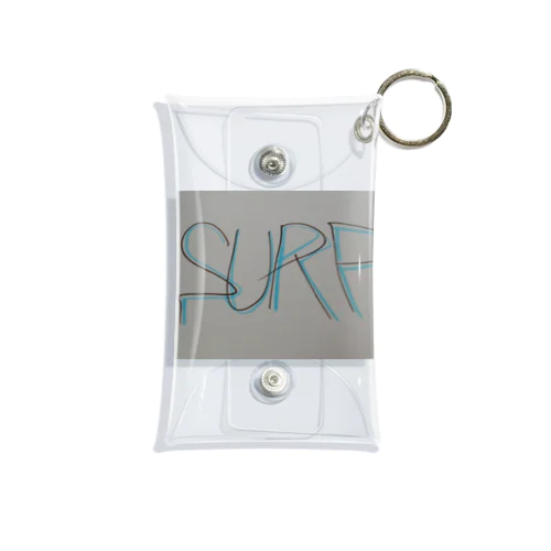 SURF 文字(青影) Mini Clear Multipurpose Case