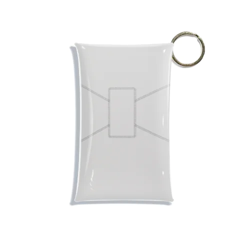 Ribbon Art . Gray . Mini Clear Multipurpose Case