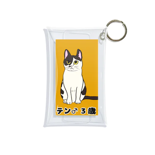 猫のテンくん Mini Clear Multipurpose Case