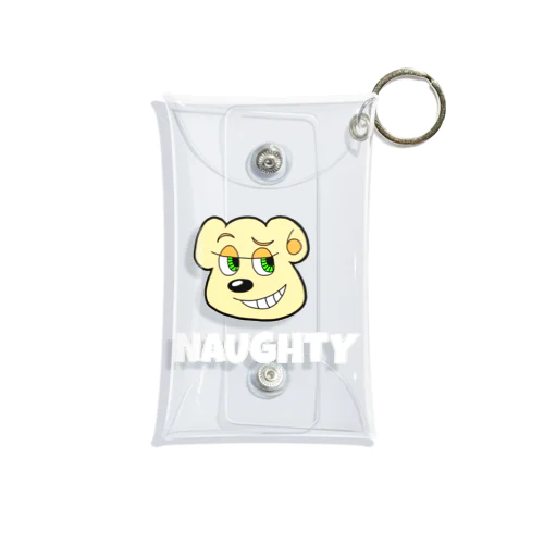 NAUGHTY BEARくん (WHT) Mini Clear Multipurpose Case