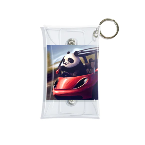 Panda driving a car（車を運転するパンダ） Mini Clear Multipurpose Case