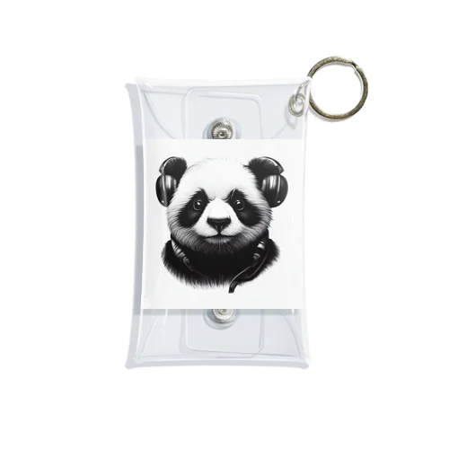 Headphones & Pandas（ヘッドホン & パンダ） Mini Clear Multipurpose Case