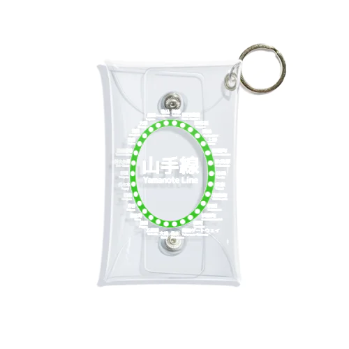 JR山手線路線図 楕円形バージョン 白ロゴ Mini Clear Multipurpose Case