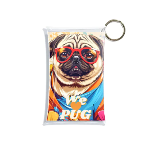 We♥PUG　色彩（パグ大好き！） ミニクリアマルチケース