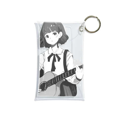 ギターを弾く女の子 Mini Clear Multipurpose Case