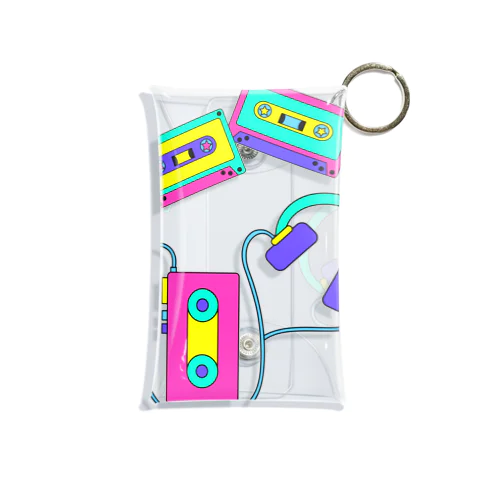 90'S LOVE -ウォークマンとカセットテープ Mini Clear Multipurpose Case