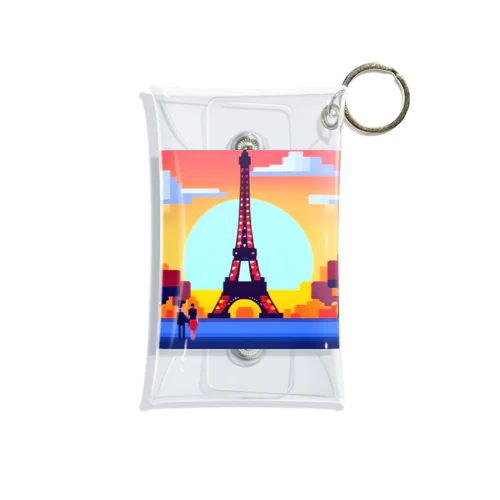 フランスの風景のピクセルアート Mini Clear Multipurpose Case
