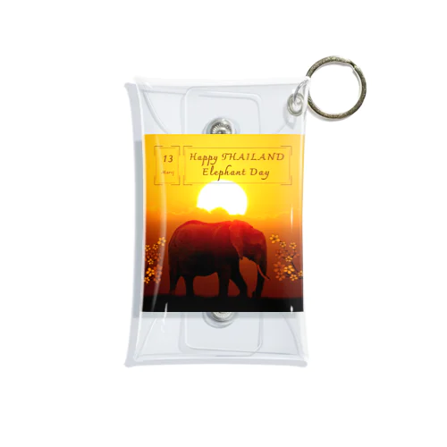 🐘Happy THAILAND ELEPANT DAY Mini Clear Multipurpose Case