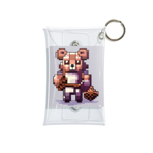 ドット絵ー動物戦士メカニック小熊 Mini Clear Multipurpose Case