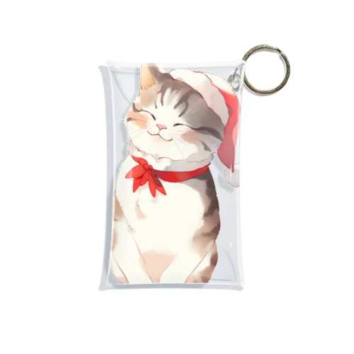 可愛い猫サンタが運ぶ幸せ Mini Clear Multipurpose Case