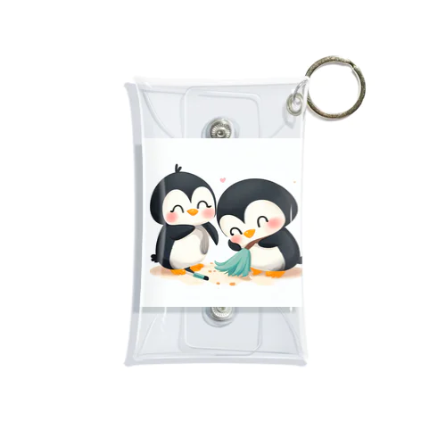 Penguin cleaning（掃除をするペンギン） Mini Clear Multipurpose Case