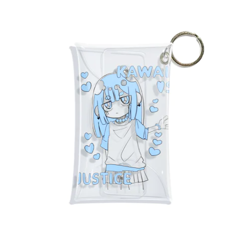 KAWAII女の子（空色） Mini Clear Multipurpose Case