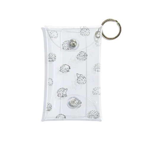 ころころはりねずみ・白 Mini Clear Multipurpose Case