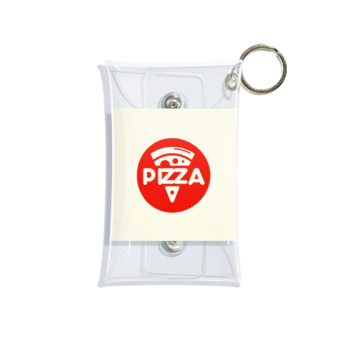 シンプルなPIZZAロゴ入りデザイン Mini Clear Multipurpose Case