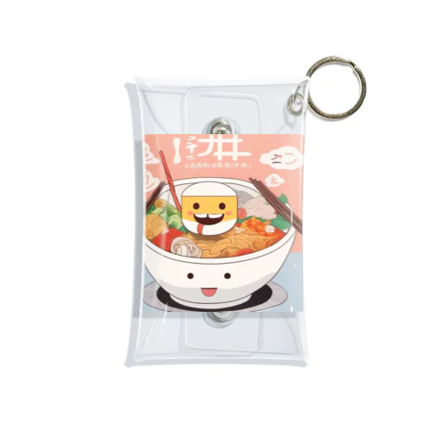 ラーメンと豆腐折り紙風 Mini Clear Multipurpose Case