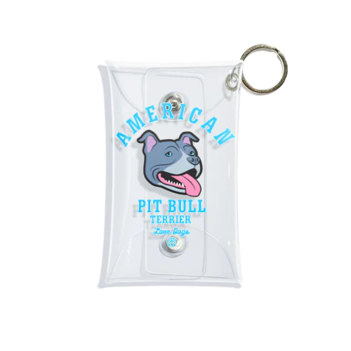 Love❤️Dogs（アメリカンピットブルテリア・青鼻） Mini Clear Multipurpose Case