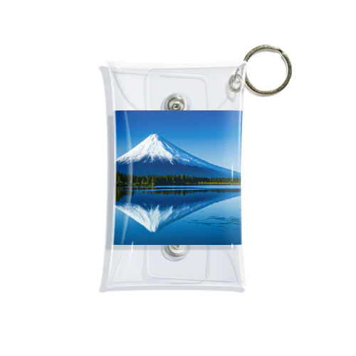 湖に反射する富士山 Mini Clear Multipurpose Case