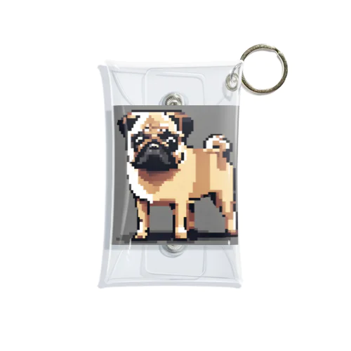 ドット絵　パグ犬 Mini Clear Multipurpose Case