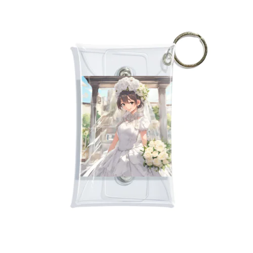 ウェディング姿の可愛い花嫁 Mini Clear Multipurpose Case