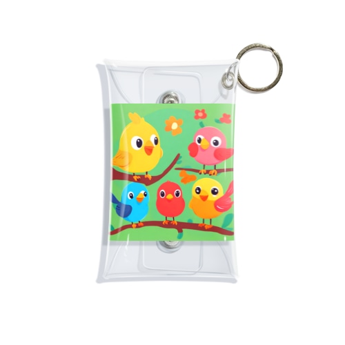 可愛い小鳥達 Mini Clear Multipurpose Case