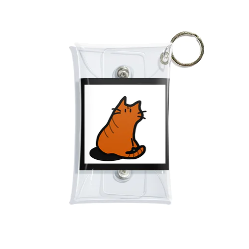 Mikaeri cat (Cha-tora) Mini Clear Multipurpose Case