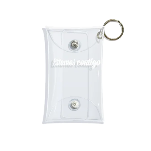 WHITE LOGO Mini Clear Multipurpose Case