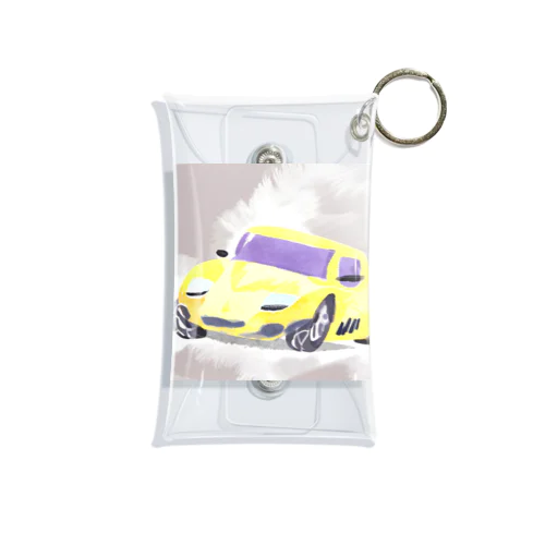 人気！水彩画風スポーツカー Mini Clear Multipurpose Case