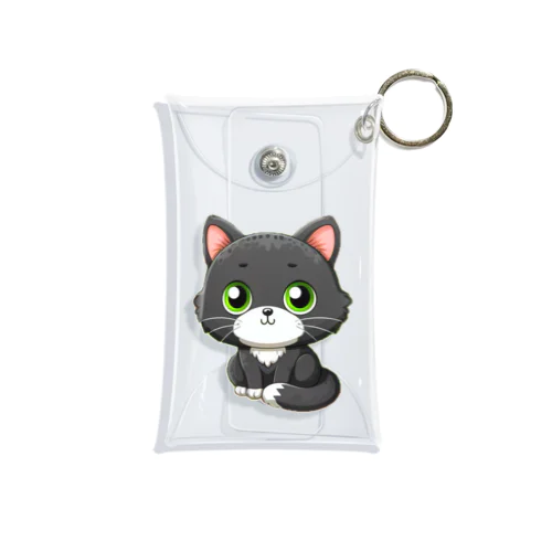 グレーマーブル・ハチワレ仔猫コレクション Mini Clear Multipurpose Case