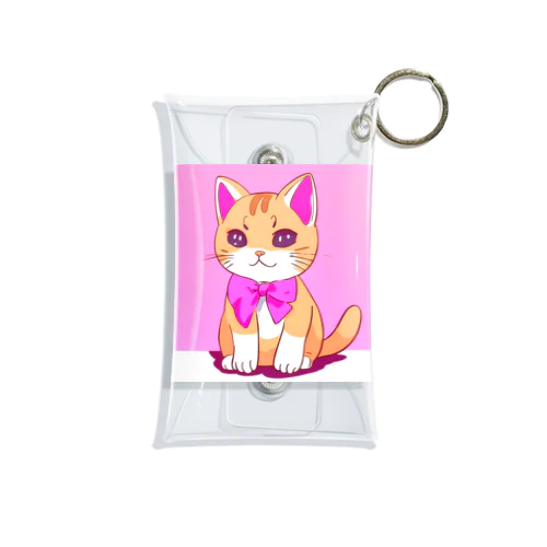 リボン猫ちゃん Mini Clear Multipurpose Case