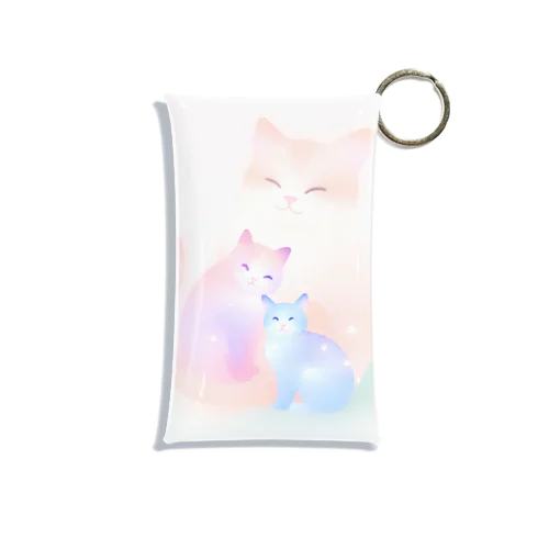 幸せ親子猫 Mini Clear Multipurpose Case