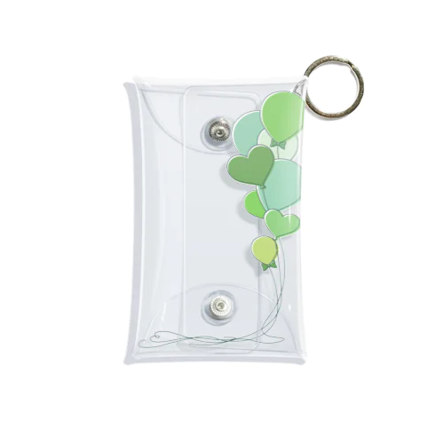 green balloons  Mini Clear Multipurpose Case