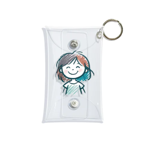 クレヨンイラスト少女 Mini Clear Multipurpose Case