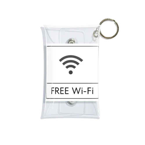 四角におさまるFREE Wi-Fi ミニクリアマルチケース