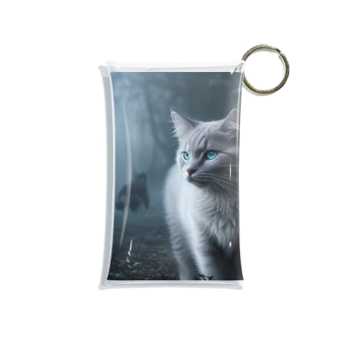 「境界を見つめる猫の眼差し」 Mini Clear Multipurpose Case