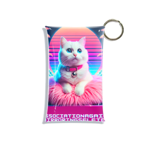 Synthwave_cats Mini Clear Multipurpose Case