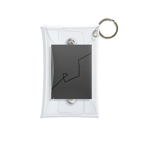 CharcoalGray BlackLineArt Mini Clear Multipurpose Case