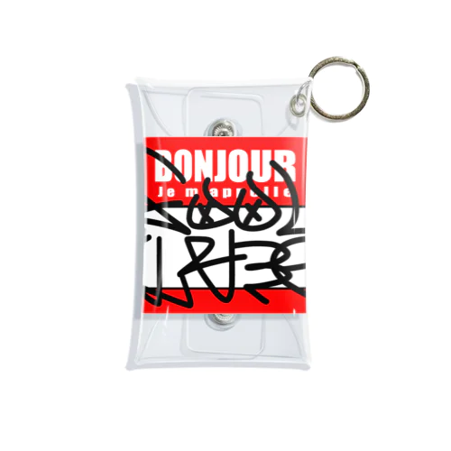 Bonjour sticker Mini Clear Multipurpose Case