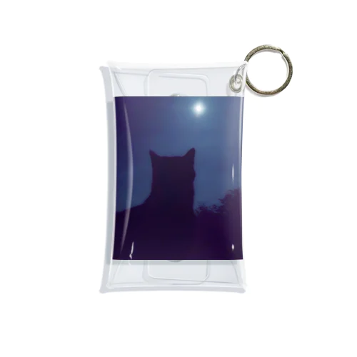 猫と月。 Mini Clear Multipurpose Case