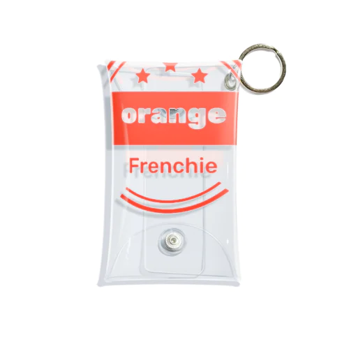 オレンジ色のFrenchieロゴ✨ Mini Clear Multipurpose Case